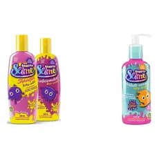 Kit Beauty Slime: Shampoo Pink Neon 200ml + Condicionador 200ml + Hidratante Glitter Azul 140ml