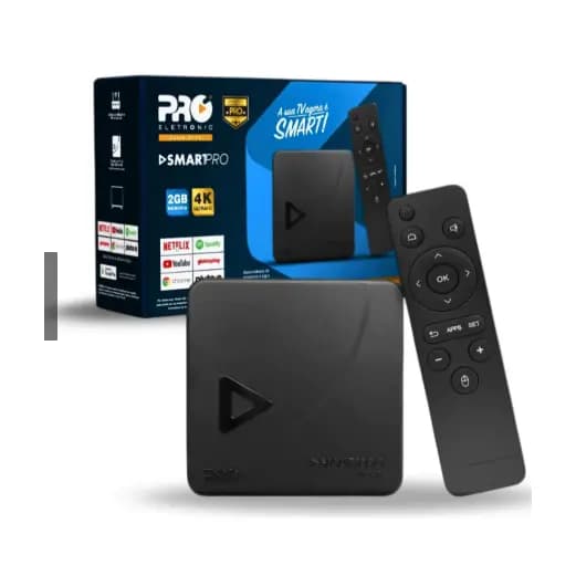 Smart PRO 4K HD Proeletronic - Transforme sua TV em uma Smart TV 4K com o SmartPRO PROSB-3000/16GB