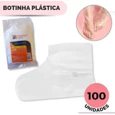 Bota Botinha Plástica Descartável Pedicure Podologa Pés SPA Salão com 100 Unidades Clínica