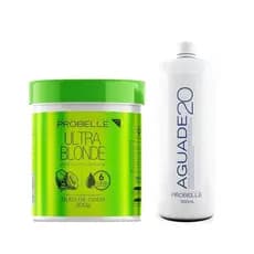 Combo Clareamento Nutritivo Probelle: Pó Descolorante Óleo de Coco 300g + Ox 20 900ml