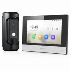 Kit Vídeo Porteiro Ds-kb8113-ime1 + Ds-kh6350-wte1 Preto