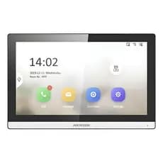 Tela Vídeo Porteiro Ip Hikvision Ds-kh6350-wte1 Wifi 7  Cinza-escuro 127/220v