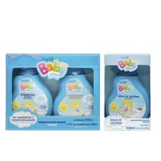 KIT SHAMPOO, CONDICIONADOR E AGUA DE COLONIA BABY 100 ML MURIEL