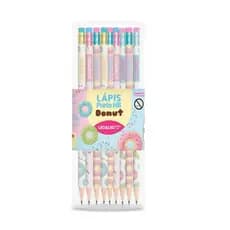 Lápis Grafite Hb Donut C/Borracha Pote C/72 Und Leoeleo