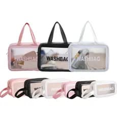 Necessaire Maquiagem Feminina Transparente WashBag a Prova de Água