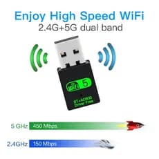 Adaptador Receptor Wireless Usb Wi-fi 5ghz Dual Band Com Bluetooth