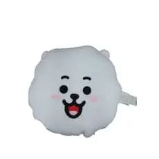 Manta Almofada Infantil Macia Personagens BT21 Conforto Quarto Branco