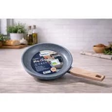 Frigideira Max Chefe 20cm Revestimento Antiaderente Design Moderno Acabamento Madeira Conforto