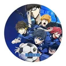 Painel Redondo 50x50 Com Elastico Anime Blue Lock Anime 150x150cm