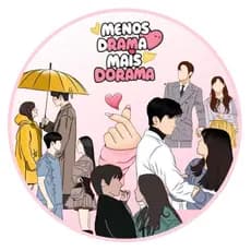 Painel Mini 50x50cm Capa Redonda Doram4 Pousando no Amor Coração Coreano k-dramaTecido Festa Decoração Colorida