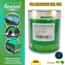 Cola Brascopren Vinil 750G Brascola Para Reparos em Piscina Lona E Toldos Oferta Premium Resistente