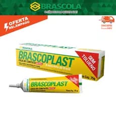 Cola de Sapateiro Brascoplast 75g Sem Toluol Contato Couro MDF Borracha Madeira Resistência Água