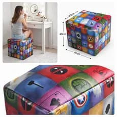 Puff Puf Decorativo Em Corino