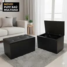 Puff Bau Medio Porta Objetos E Brinquedos