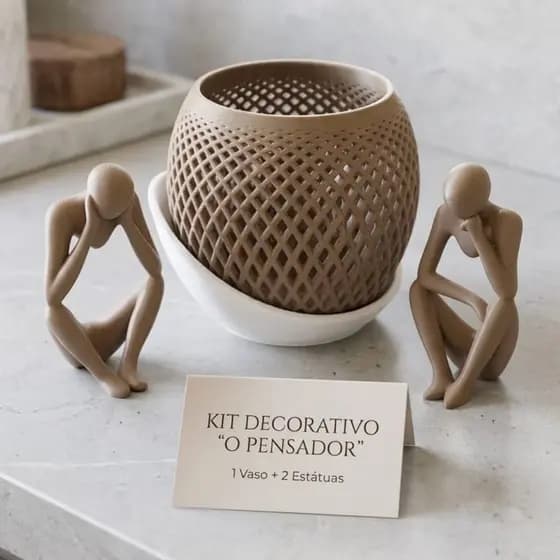 1 Vaso pra flores, suculentas, ornamentar, enfeitar + um pensador, Decoração personalizados