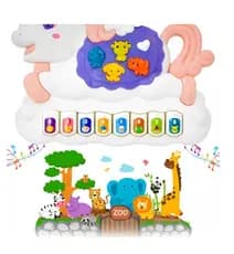 Brinquedo Teclado Piano Musical Bebê Som De Animais bebês Brinquedos de teclado para bebês Coordenaçao Motora