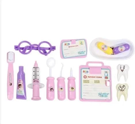 Kit Dentista Infantil- Peças Brinquedo Educativo Crianças