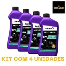 KIT 4 LITROS ÓLEO MOTOR OIL RADNAQ 5W30 SINTÉTICO