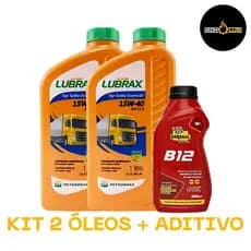 KIT 2 LITROS LUBRAX TOP TURBO ESSENCIAL 15W40 API CI-4 + ADITIVO DE MOTOR BARDAHL B12 500ML