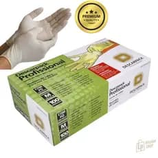 Luva Látex Profissional Com Pó Descartável 100 unidades
