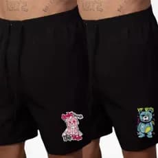 Kit 2 Short Tactel Urso Streetwear Treino Futebol Academia