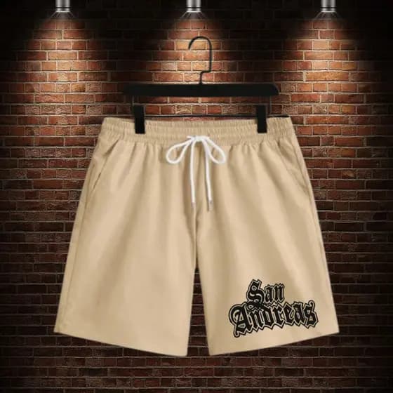 Bermuda Tactel com Elastano Short Masculino Estampado Streetwear