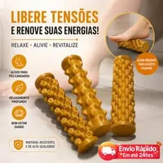 Massageador De Pés 3 Rolos De Massagem Yoga Bola Fáscia Plantar Cuidados De Relaxamento Muscular Manual De Plástic
