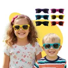 Óculos De Sol Flexível Infantil Silicone Menino Menina