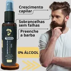 Tônico Capilar Minox Grow - Crescimento de Cabelo, Barba, Bigode e Sobrancelhas | Com Biotina, Café, Alecrim e Jaborandi