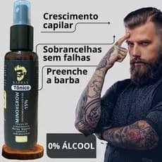 kit 2 Tônico minoxGrow de 120 ML Crescimento do Cabelo Crescimento Barba, sobrancelhas Combate queda dos cabelos