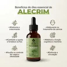 Óleo Essencial de Alecrim Tea Tree 100% Puro 30 ML Vita Selva Para Cabelo  Pele e Corpo