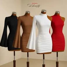 Vestido Feminino Curto Manga Lateral Moda Verao Premium