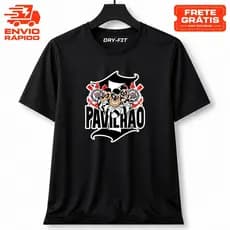 Camiseta Camisa Masculina PAVILHÃO 9 EXCLUSIVA Torcida Organizada Futebol Timão Dry Fit