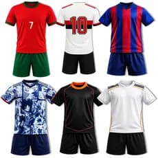 Conjunto Kit Camisa + Short de Futebol Infantil Time Seleções Nacionais | Europeus | Internacionais