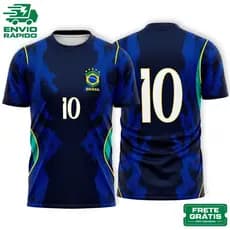 Camisa Camiseta MODELO AZUL 2026 Brasil Copa MASCULINA Nova BORDADA