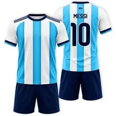 Conjunto Kit Camisa + Short de Futebol Infantil ou Juvenil do ARGENTIN@ Time Masculino Menino