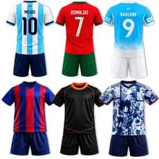 Conjunto Kit Camisa + Short de Futebol Infantil Time Seleções Nacionais | Internacionais | Europeus | DIVERSOS TIMES