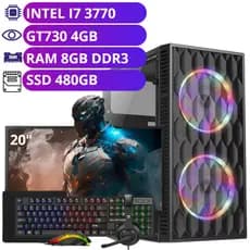 Computador Completo 3.4Ghz - SSD 480GB - GT730 - Monitor 20" - Memória 8GB