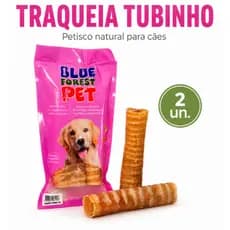 Petisco Mastigável Traqueia Tubinho Bovina Natural para Cães Blue Forest Pet Saudável para Cachorros
