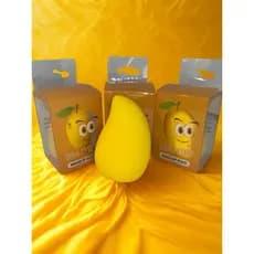 Esponja de Maquiagem Manga Fruta Super Macia - Design Anatômico e Cresce Quando Umedecida