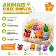 Kit Brinquedos Miniaturas Articulados e Fofos |  Modelos Colecionáveis Divertidos e seguros | Brinquedos para presente