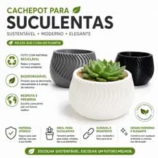 Vaso Decorativo Moderno Ondulado | Cachepot para Plantas Suculentas Sala Lavabo Mesa Centro Luxo