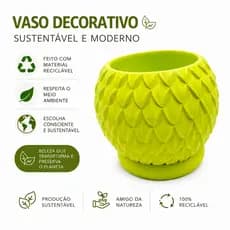 Vaso Decorativo Estilo Moderno Texturizado com Prato | Decoração Elegante e Moderna para Sala e Mesa