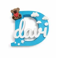 Letra Decorativa Personalizada com Nome 3D Infantil com ou sem Tema / Quarto Criança Sob Encomenda