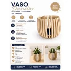 Vaso Decorativo Moderno Redondo Vazado | Cachepot Elegante para Plantas Sala Lavabo Mesa Centro Luxo