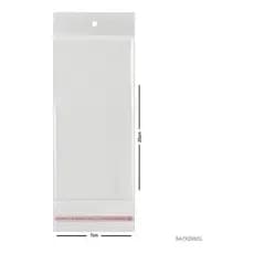 Saco Adesivado Transparente com Solapa 7x25 100 Unidades