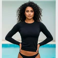 Blusa Térmica Feminina Manga longa Slim Malha Fria Proteção Solar Uv50+ Camiseta Lisa Compressão
