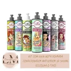 Kit com 03un Gota Dourada Condicionador Matizador 300ml (Escolha o tipo)