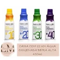 Caixa com 12 un Água Oxigenada 450ml - Beira Alta (escolha a volumagem)