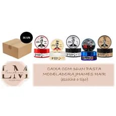 Caixa com 36un Pasta  Modeladora Jhames Hair 150g (escolha o tipo)